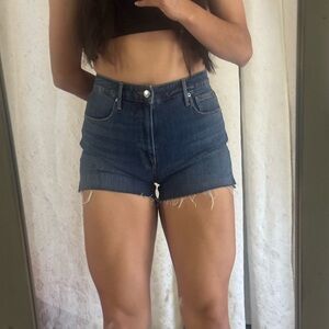 Good American Dark Blue Jean Shorts